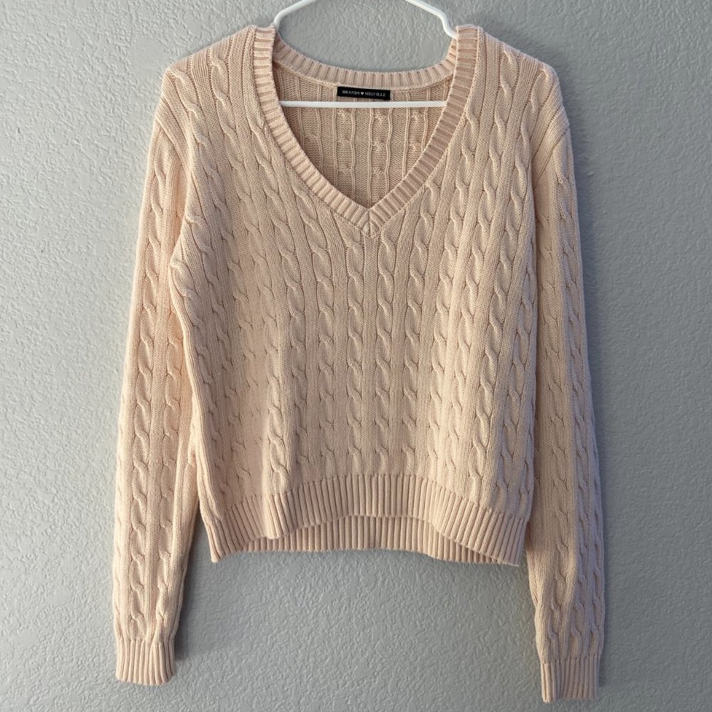 Brandy Melville Leigh Cable Knit Sweater - Picture 2 of 4
